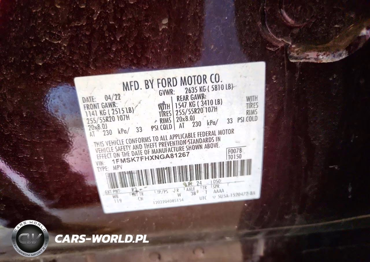 2022 Ford Explorer Limited VIN:1FMSK7FHXNGA81267 - 12