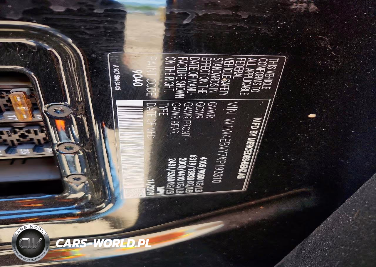 2019 Mercedes-Benz Sprinter VIN:W1W4EBVY7KP193310 - 12