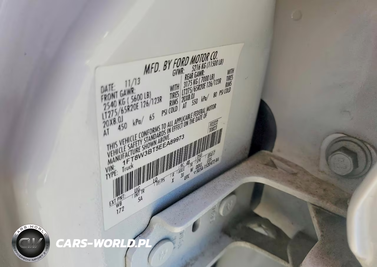 2014 Ford F350 Super Duty VIN:1FT8W3BT5EEA89973 - 12