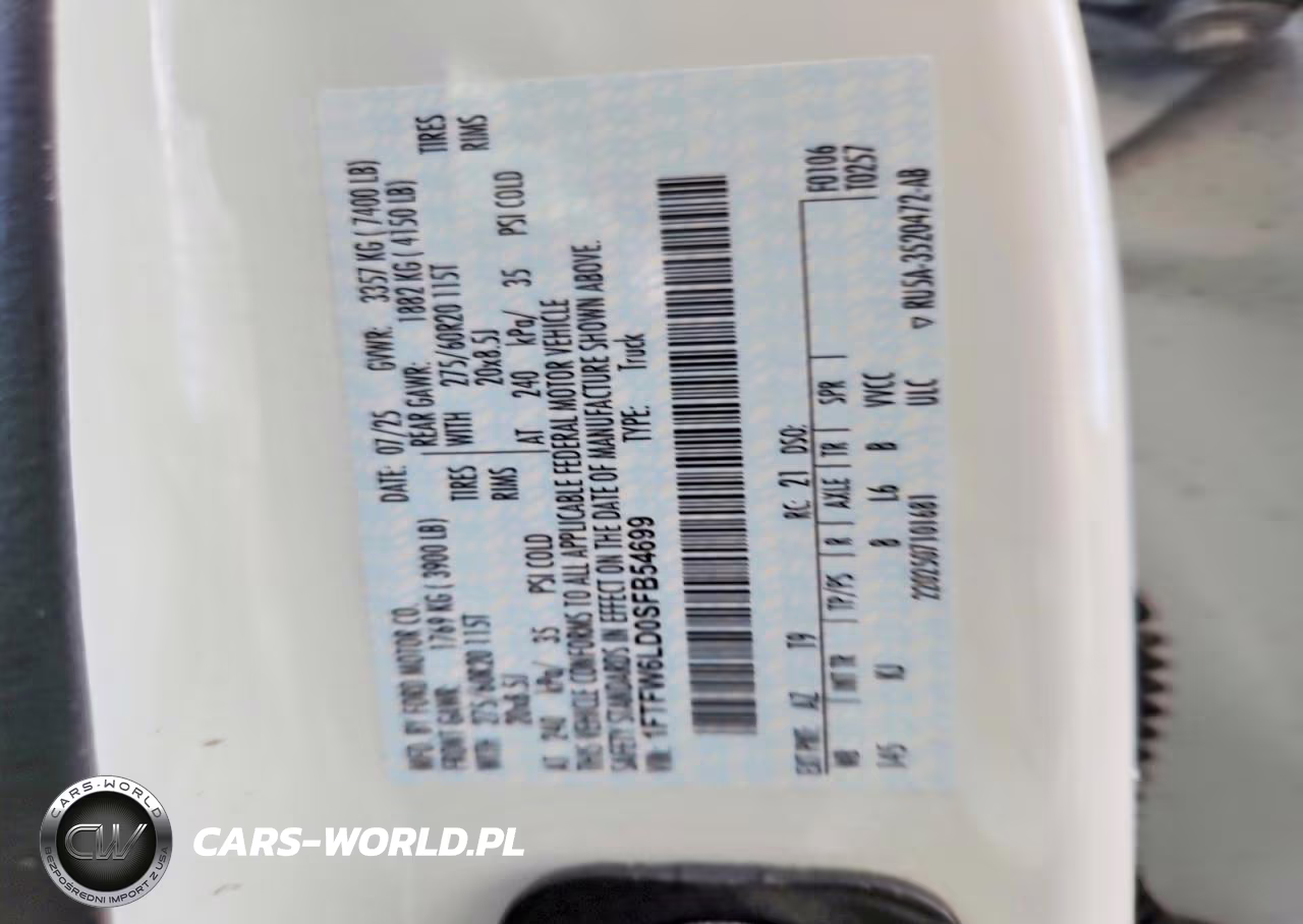 2025 Ford F150 King Ranch VIN:1FTFW6LD0SFB54699 - 12