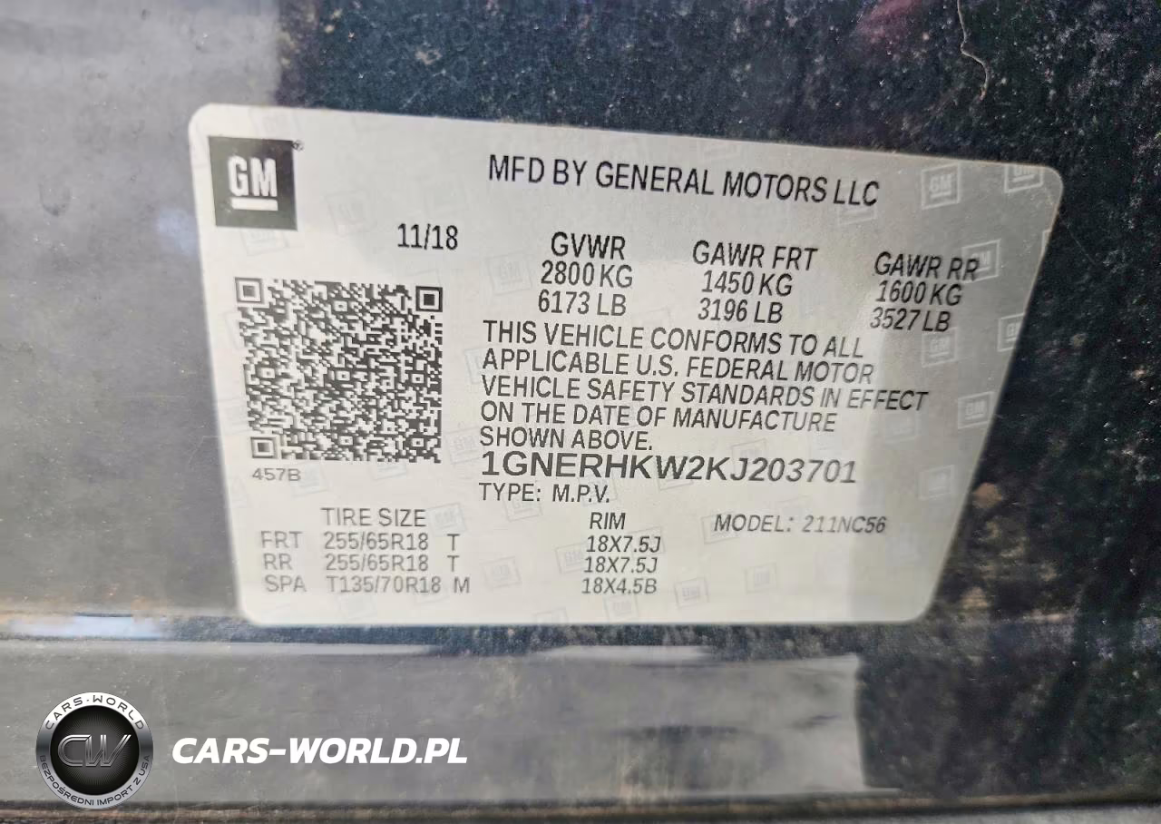 2019 Chevrolet Traverse Lt VIN:1GNERHKW2KJ203701 - 13