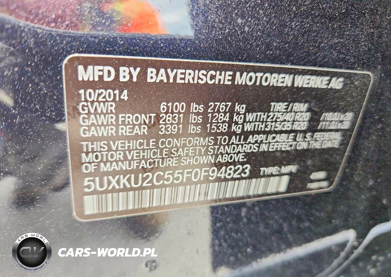 2015 BMW X6 xDrive35I VIN:5UXKU2C55F0F94823 - 13