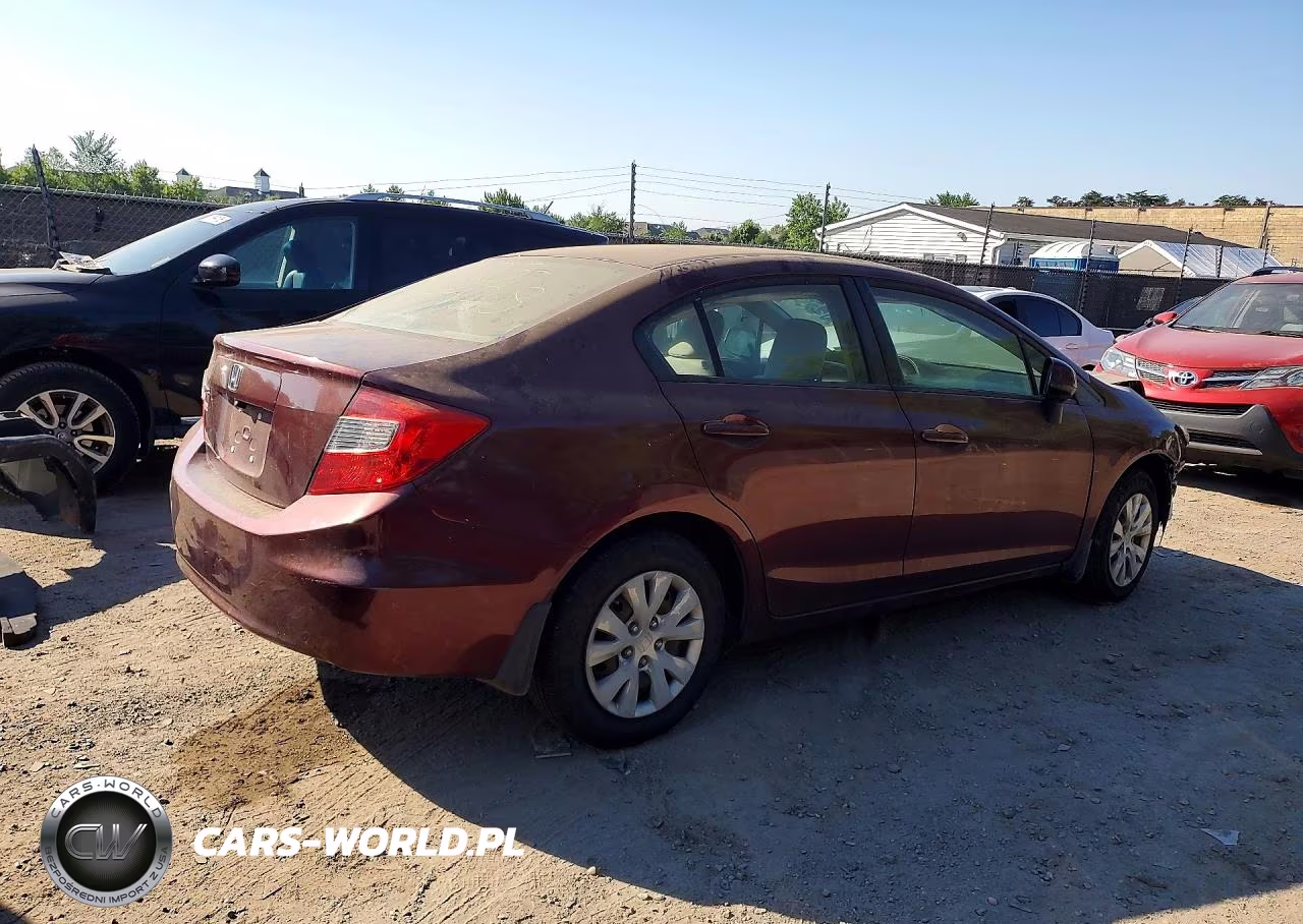 2012 Honda Civic Lx VIN:19XFB2F54CE061737 - 3