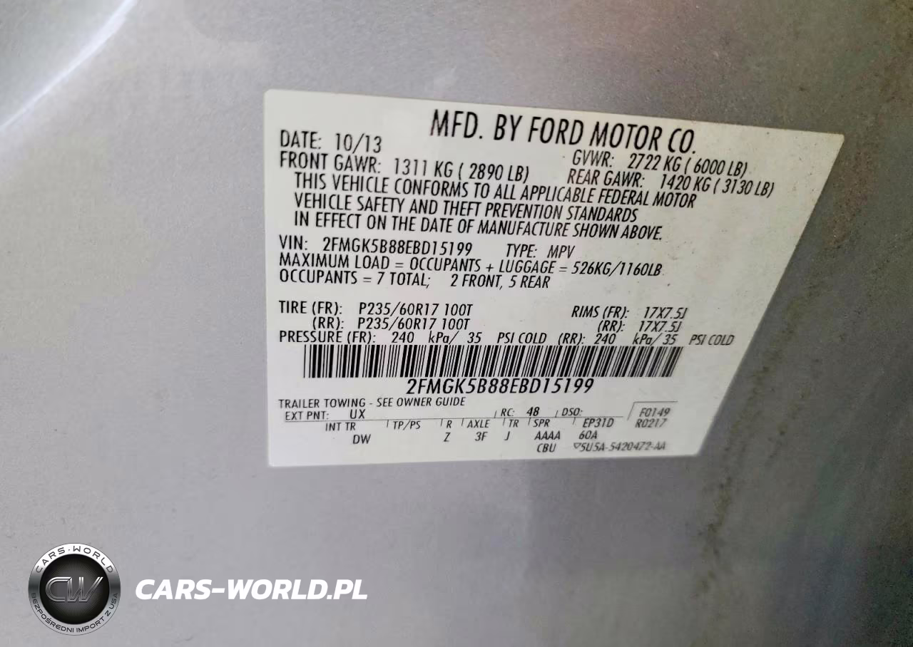2014 Ford Flex Se VIN:2FMGK5B88EBD15199 - 14