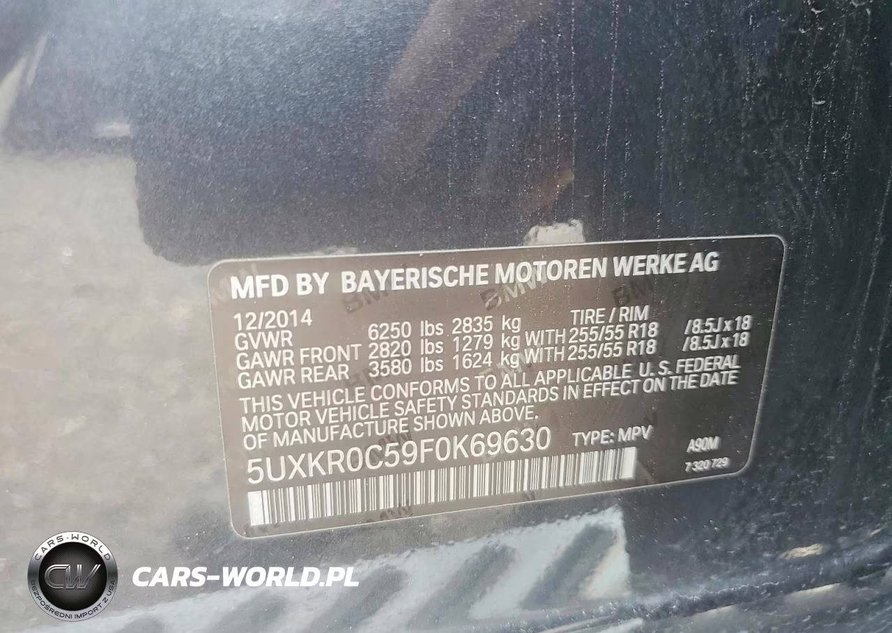 2015 BMW X5 xDrive35I VIN:5UXKR0C59F0K69630 - 12