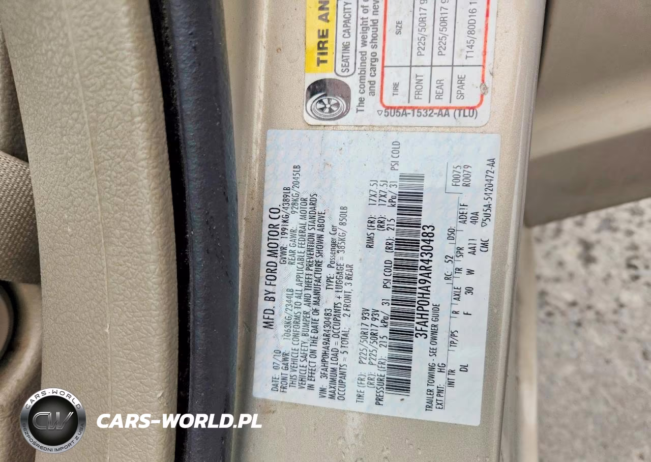 2010 Ford Fusion Se VIN:3FAHP0HA9AR430483 - 13