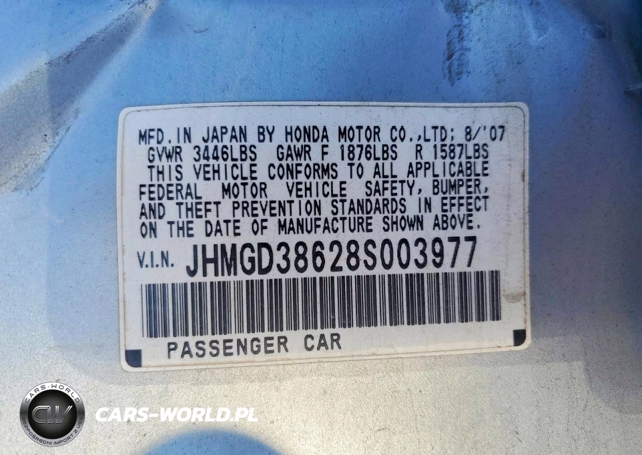 2008 Honda Fit VIN:JHMGD38628S003977 - 12