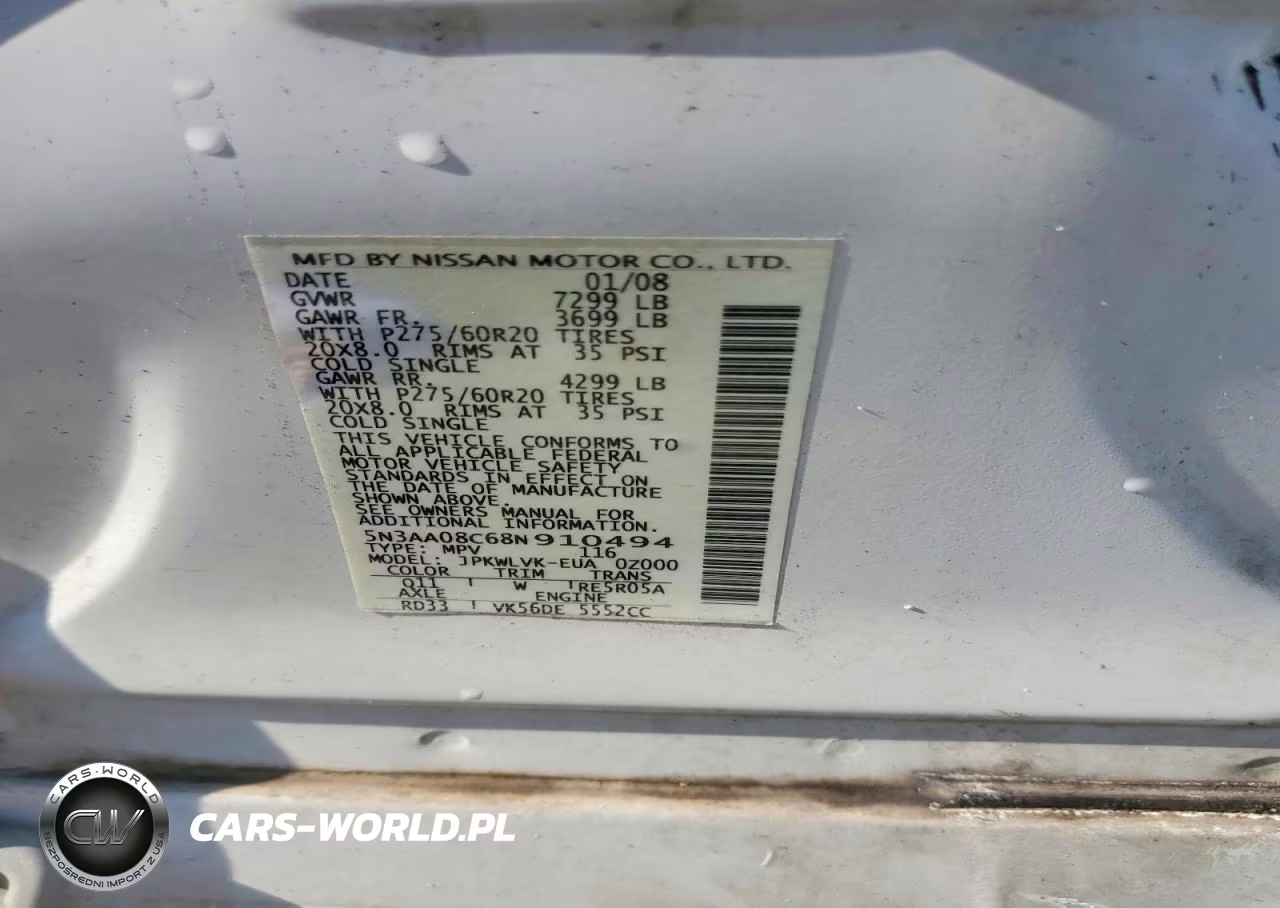 2008 Infiniti Qx56 Base VIN:5N3AA08C68N910494 - 14