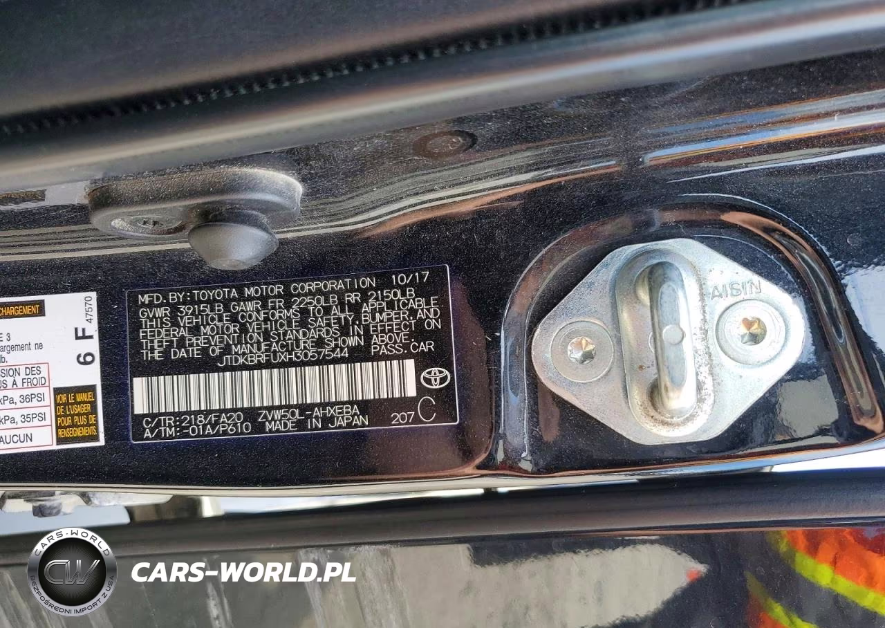 2017 Toyota Prius One VIN:JTDKBRFUXH3057544 - 12