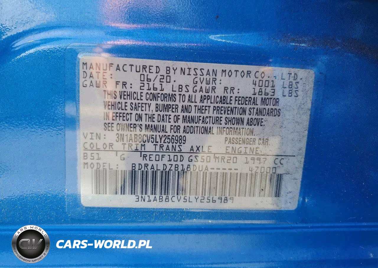 2020 Nissan Sentra Sv VIN:3N1AB8CV5LY256989 - 12