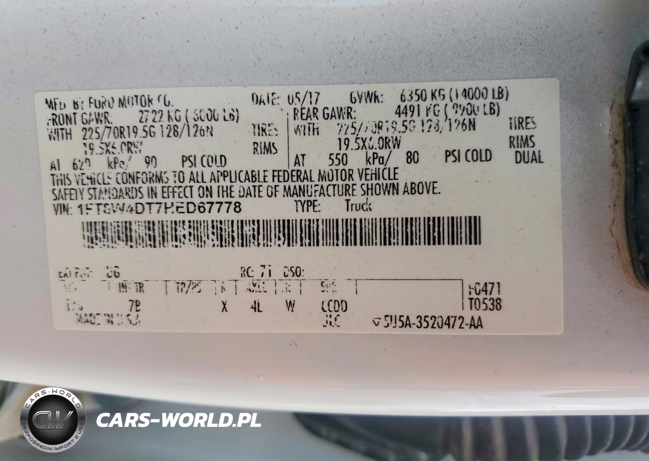 2017 Ford F450 Super Duty VIN:1FT8W4DT7HED67778 - 12