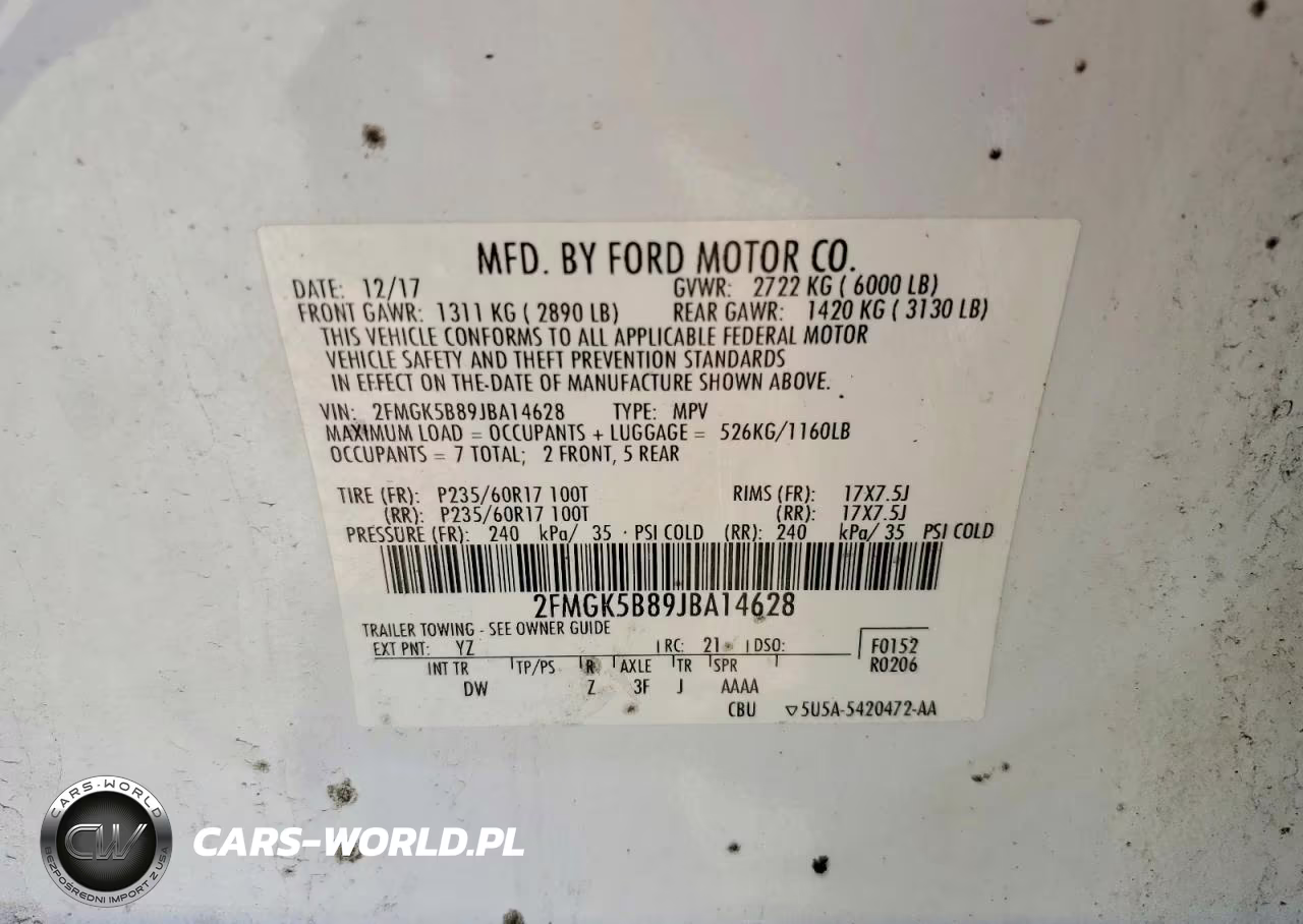 2018 Ford Flex Se VIN:2FMGK5B89JBA14628 - 13