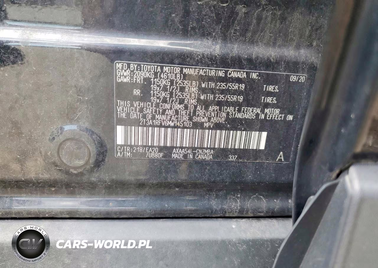 2021 Toyota Rav4 Xle Premium VIN:2T3A1RFV6MW145103 - 14