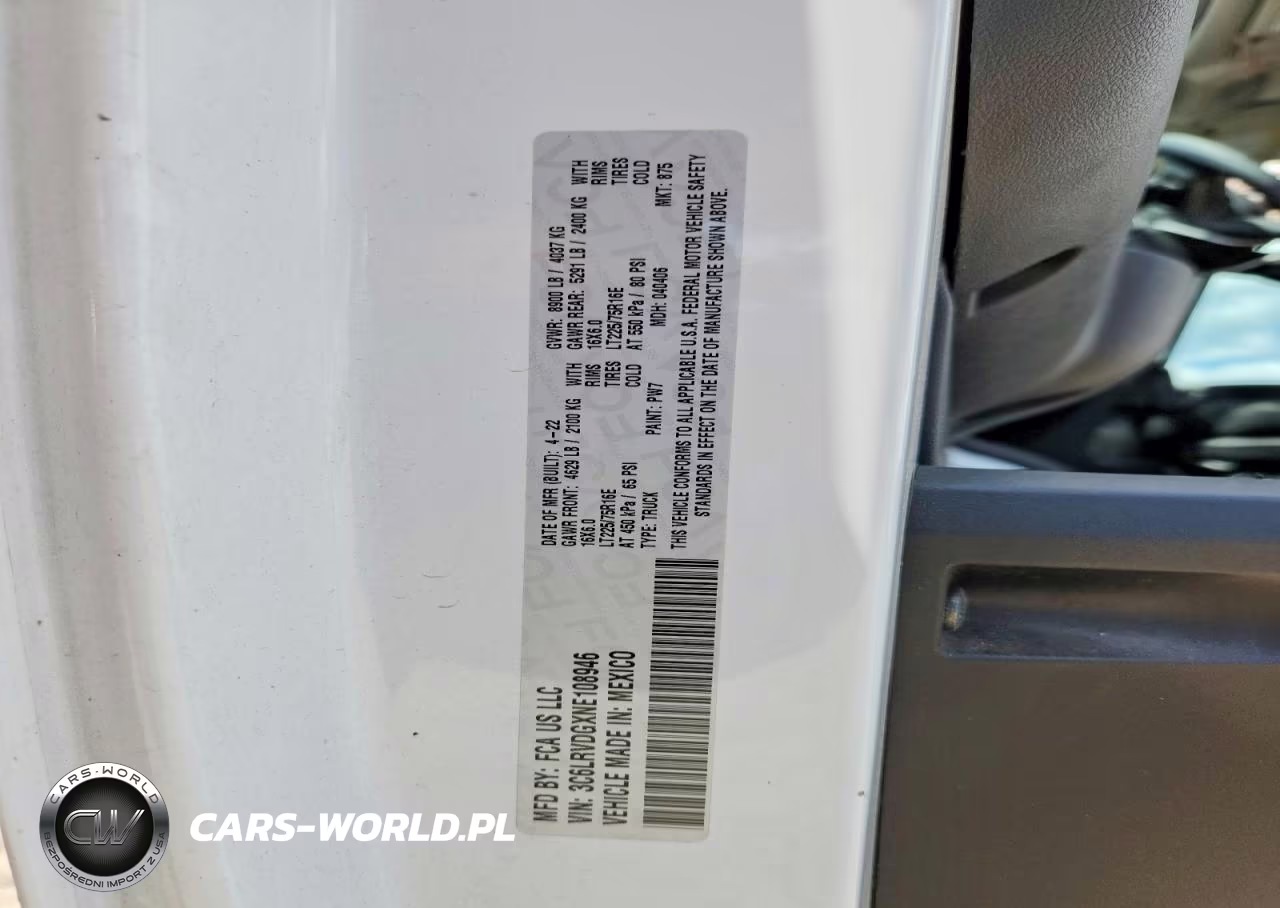 2022 Ram Promaster 2500 Refrigerated Delivery Van VIN:3C6LRVDGXNE108946 - 13