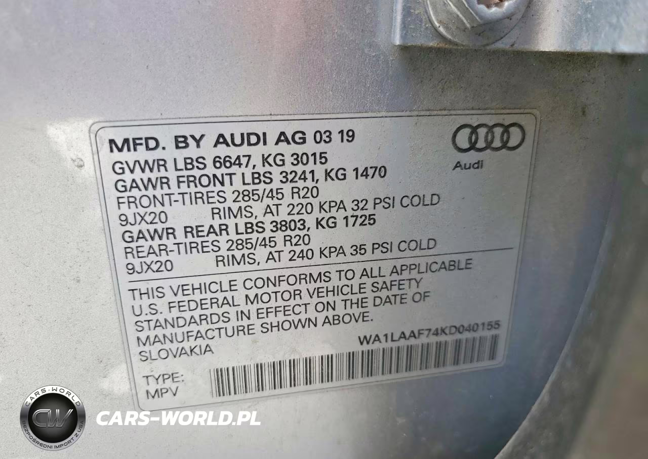 2019 Audi Q7 Premium Plus VIN:WA1LAAF74KD040155 - 13