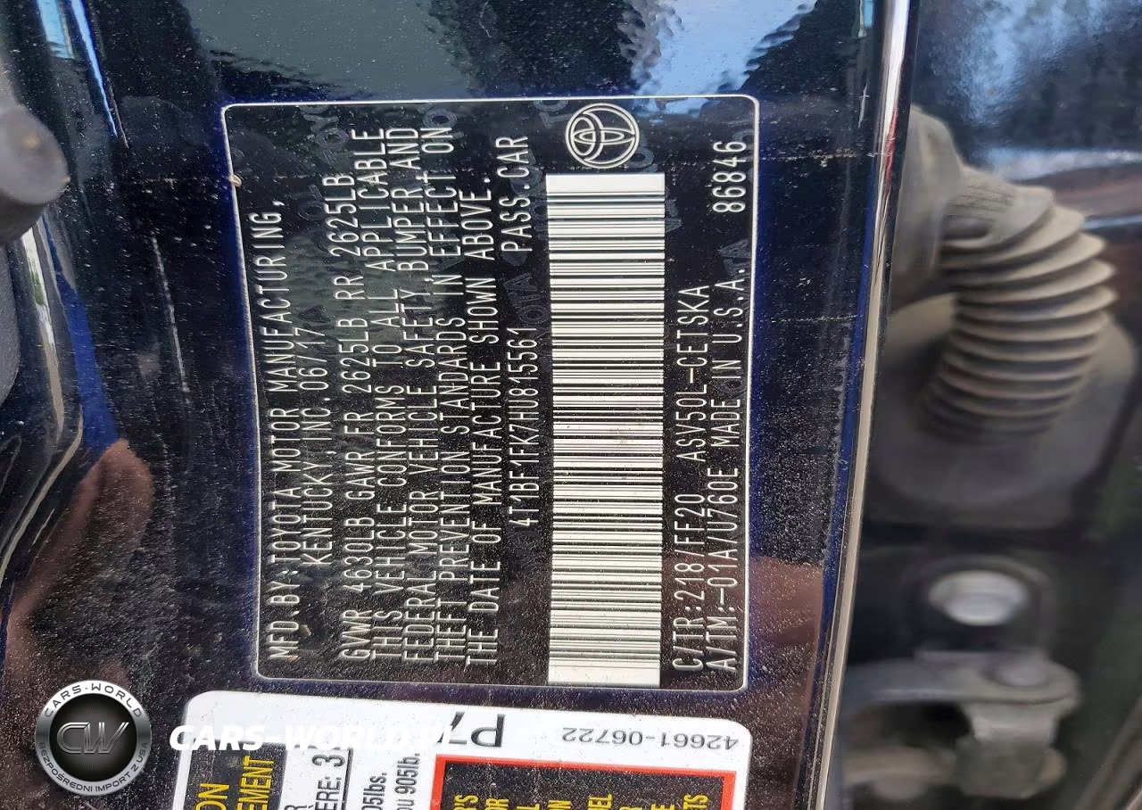 2017 Toyota Camry Se VIN:4T1BF1FK7HU815561 - 12