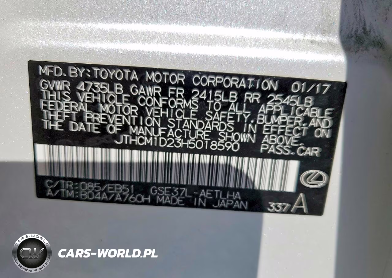 2017 Lexus Is 300 VIN:JTHCM1D23H5018590 - 13