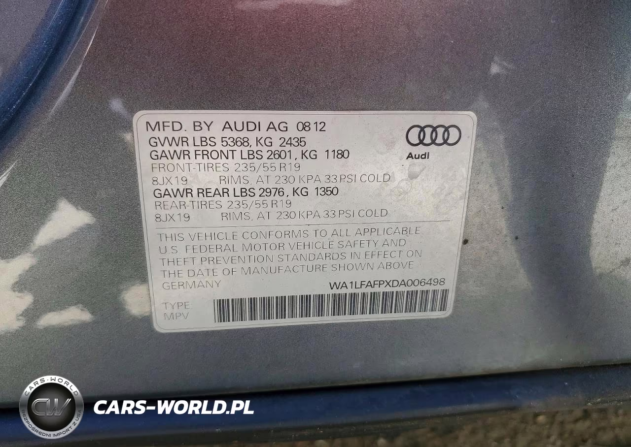 2013 Audi Q5 Premium Plus VIN:WA1LFAFPXDA006498 - 13