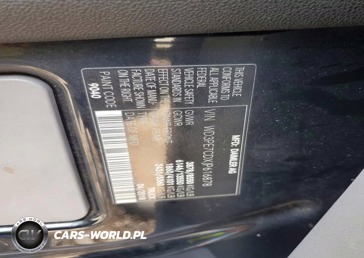 2018 Mercedes-Benz Sprinter 2500 VIN:WD3PE7CDXJP616878 - 13