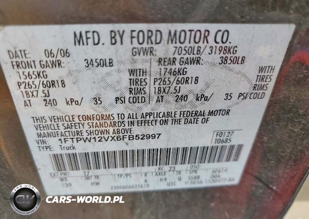 2006 Ford F150 Supercrew VIN:1FTPW12VX6FB52997 - 12
