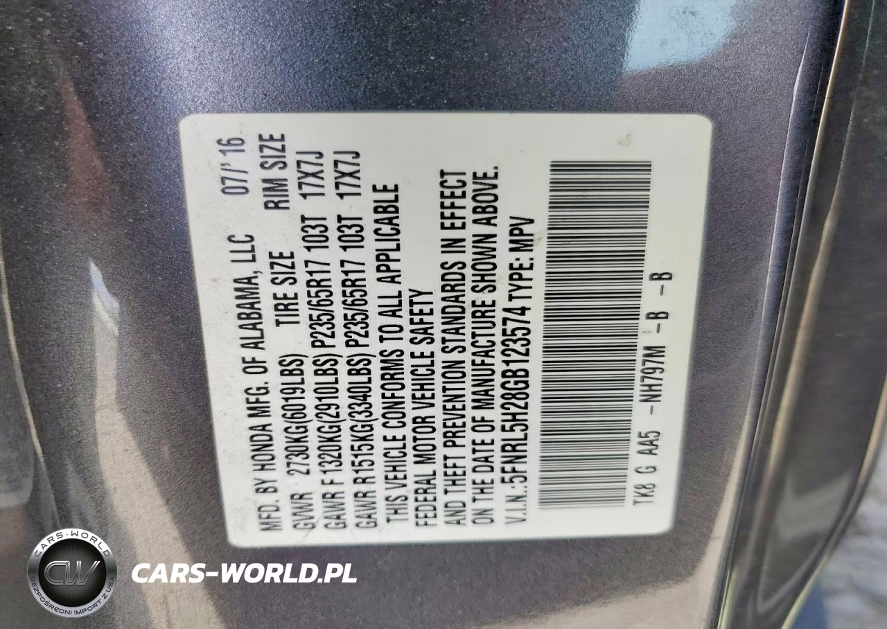 2016 Honda Odyssey Lx VIN:5FNRL5H28GB123574 - 13