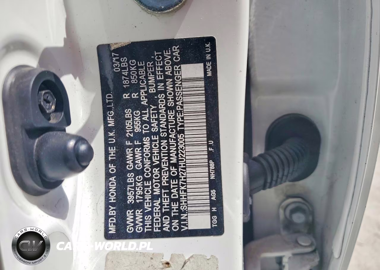 2017 Honda Civic Lx VIN:SHHFK7H27HU223005 - 12