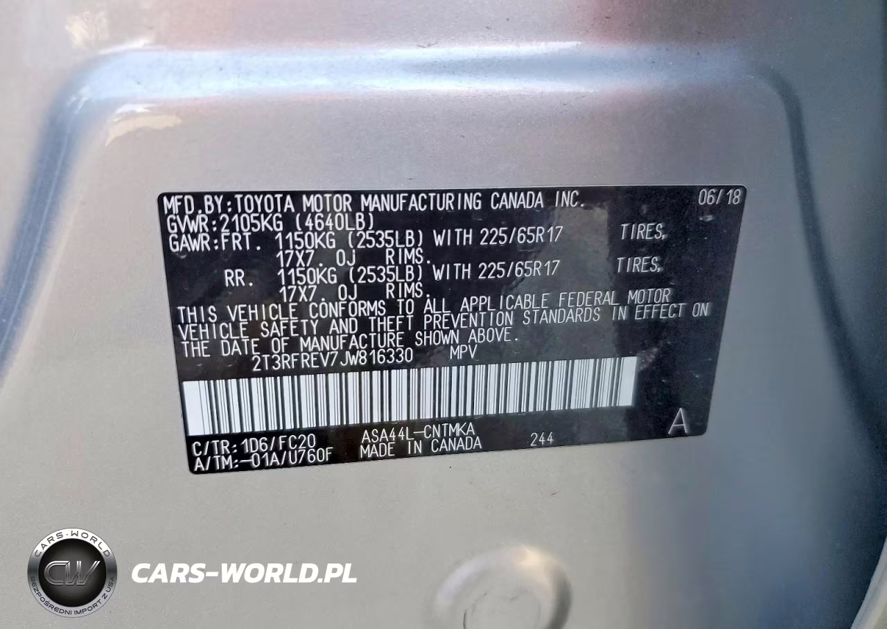 2018 Toyota Rav4 Xle VIN:2T3RFREV7JW816330 - 12