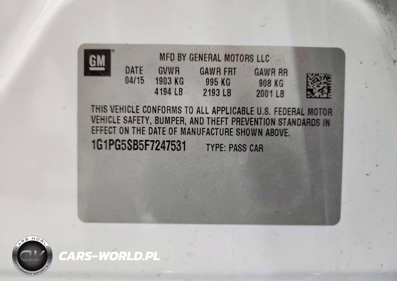 2015 Chevrolet Cruze Ltz VIN:1G1PG5SB5F7247531 - 12