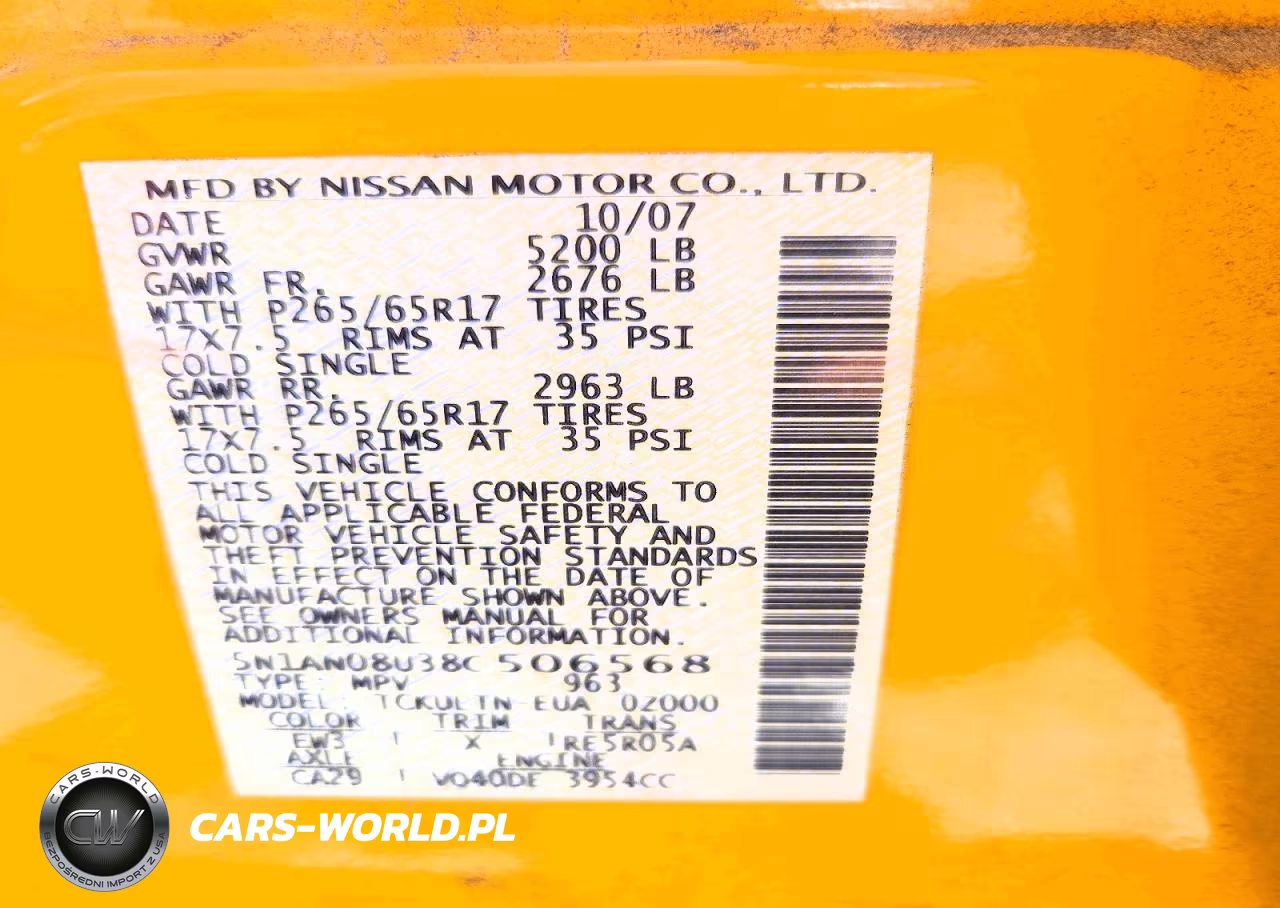 2008 Nissan Xterra X VIN:5N1AN08U38C506568 - 14