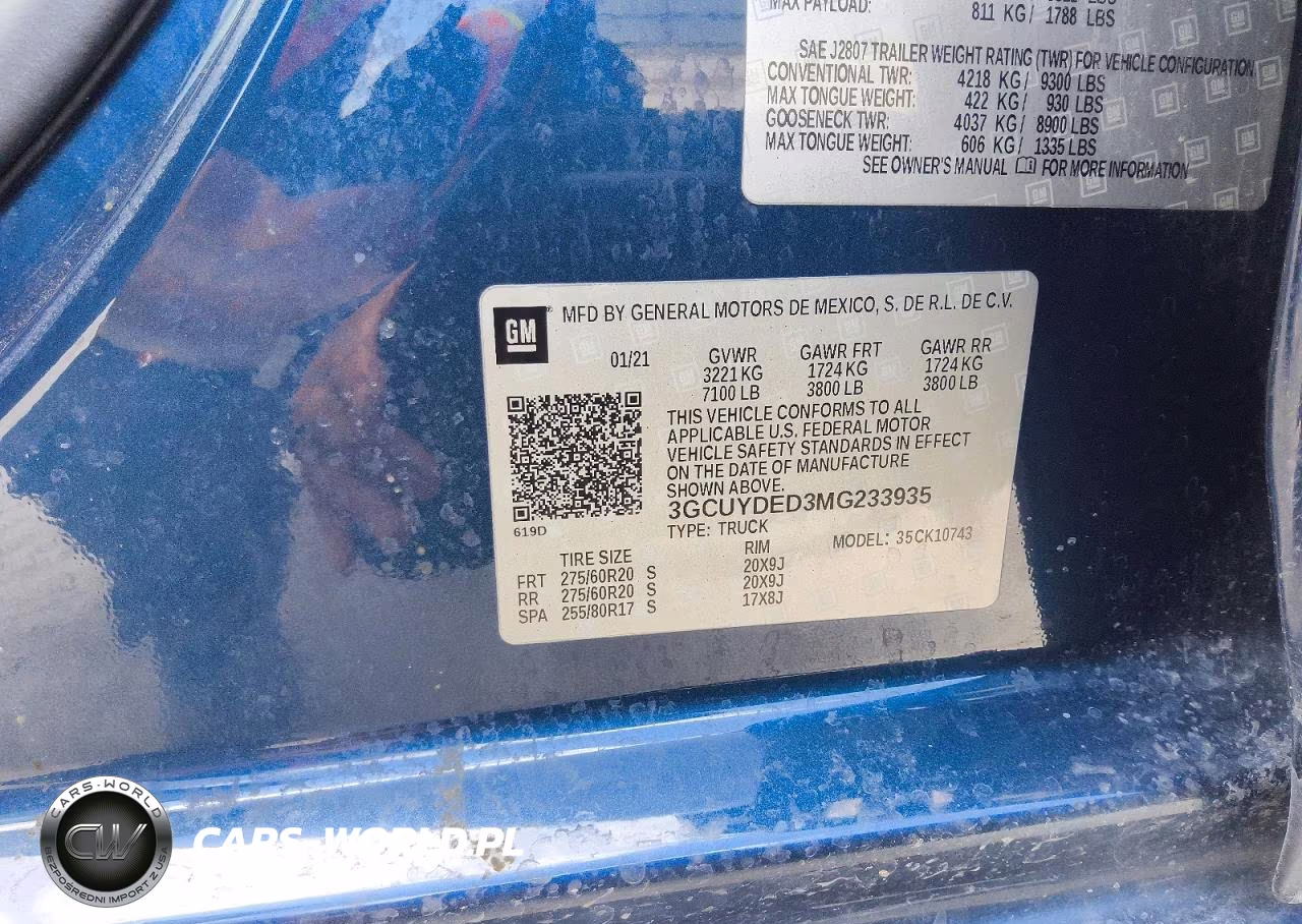 2021 Chevrolet Silverado K1500 Lt VIN:3GCUYDED3MG233935 - 12
