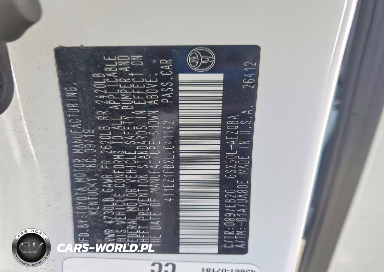 2020 Toyota Avalon Xse VIN:4T1EZ1FBXLU041142 - 13