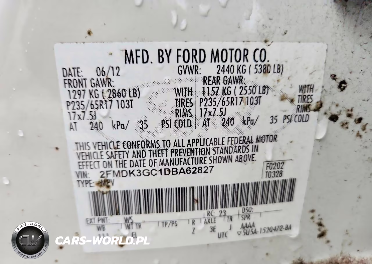 2013 Ford Edge Se VIN:2FMDK3GC1DBA62827 - 12