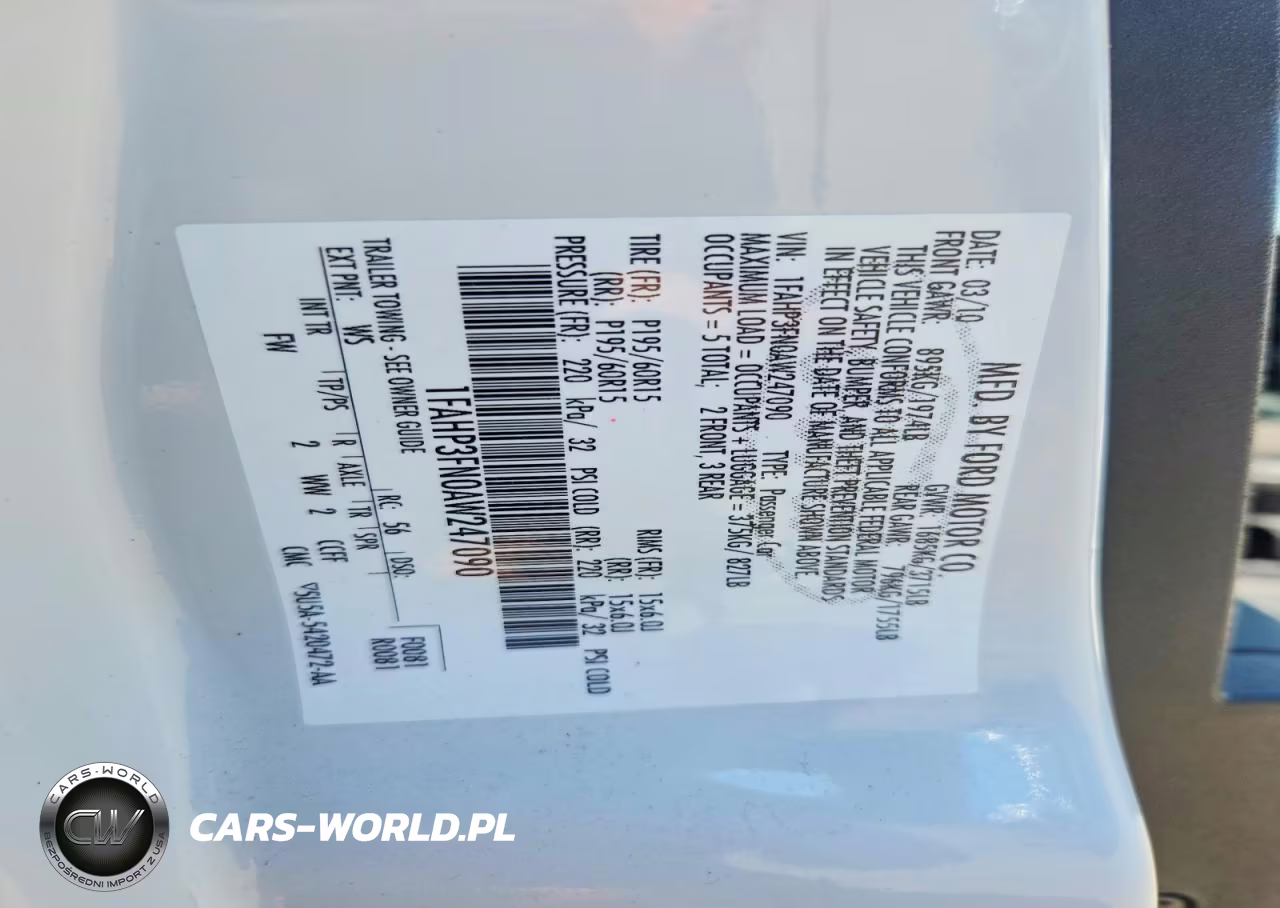 2010 Ford Focus Se VIN:1FAHP3FN0AW247090 - 12