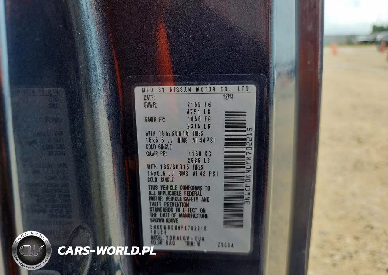 2015 Nissan Nv200 Sv VIN:3N6CM0KN0FK702215 - 13