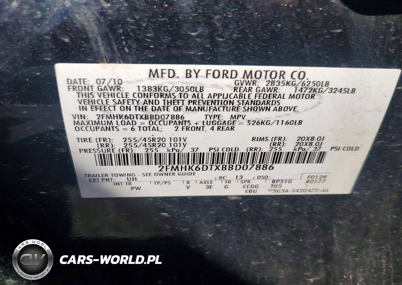 2011 Ford Flex Limited VIN:2FMHK6DTXBBD07886 - 14