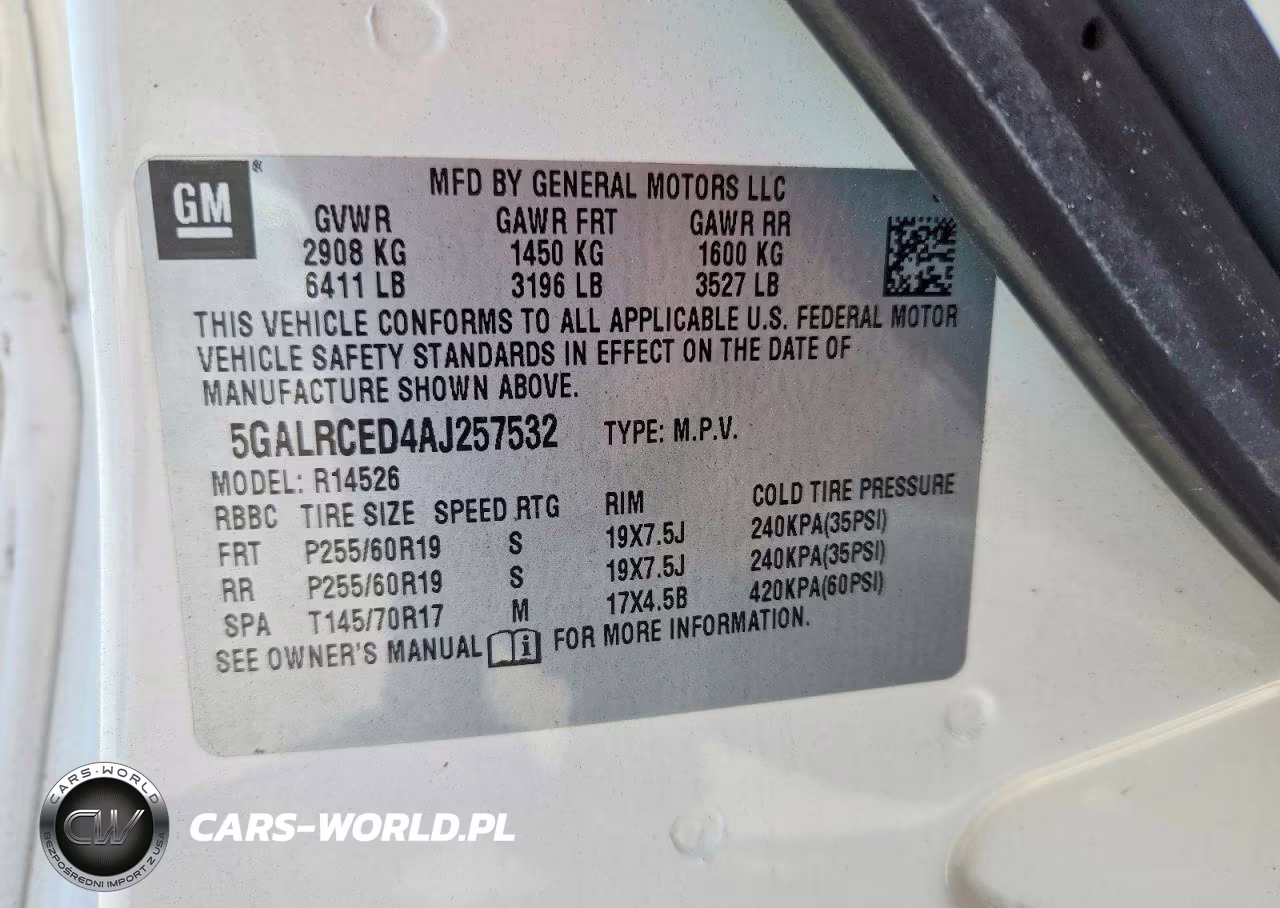 2010 Buick Enclave Cxl VIN:5GALRCED4AJ257532 - 13