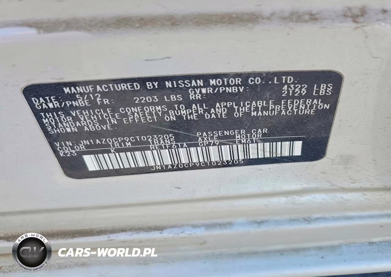 2012 Nissan Leaf Sv VIN:JN1AZ0CP9CT023205 - 12