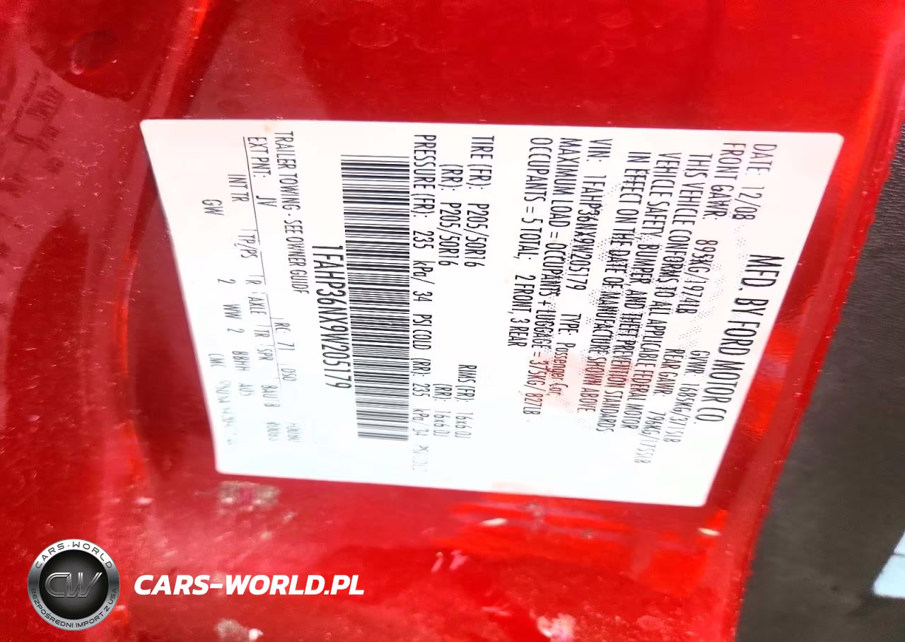 2009 Ford Focus Ses VIN:1FAHP36NX9W205179 - 12