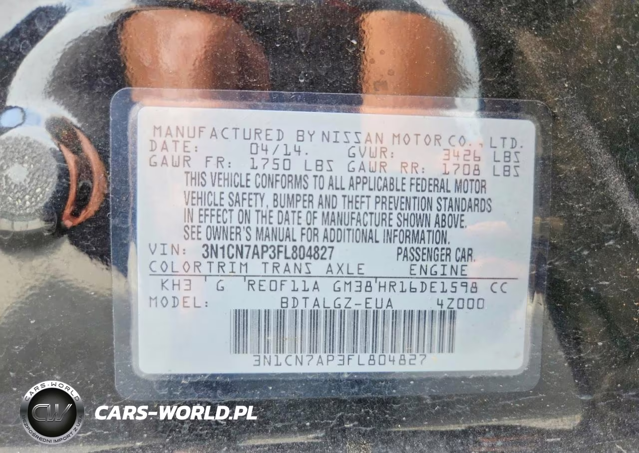 2015 Nissan Versa 1.6 Sl VIN:3N1CN7AP3FL804827 - 13