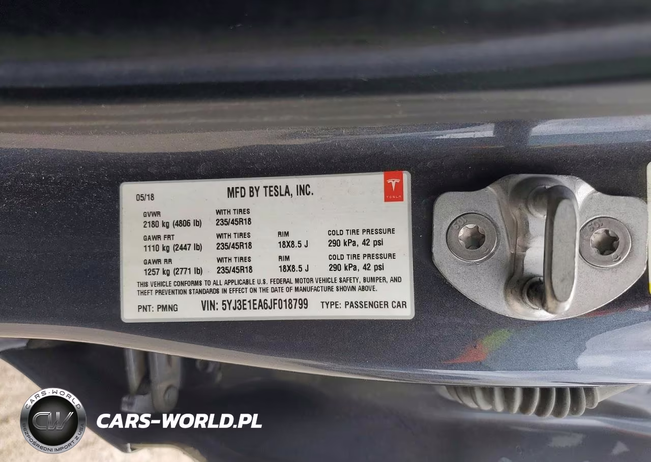2018 Tesla Model 3 VIN:5YJ3E1EA6JF018799 - 12