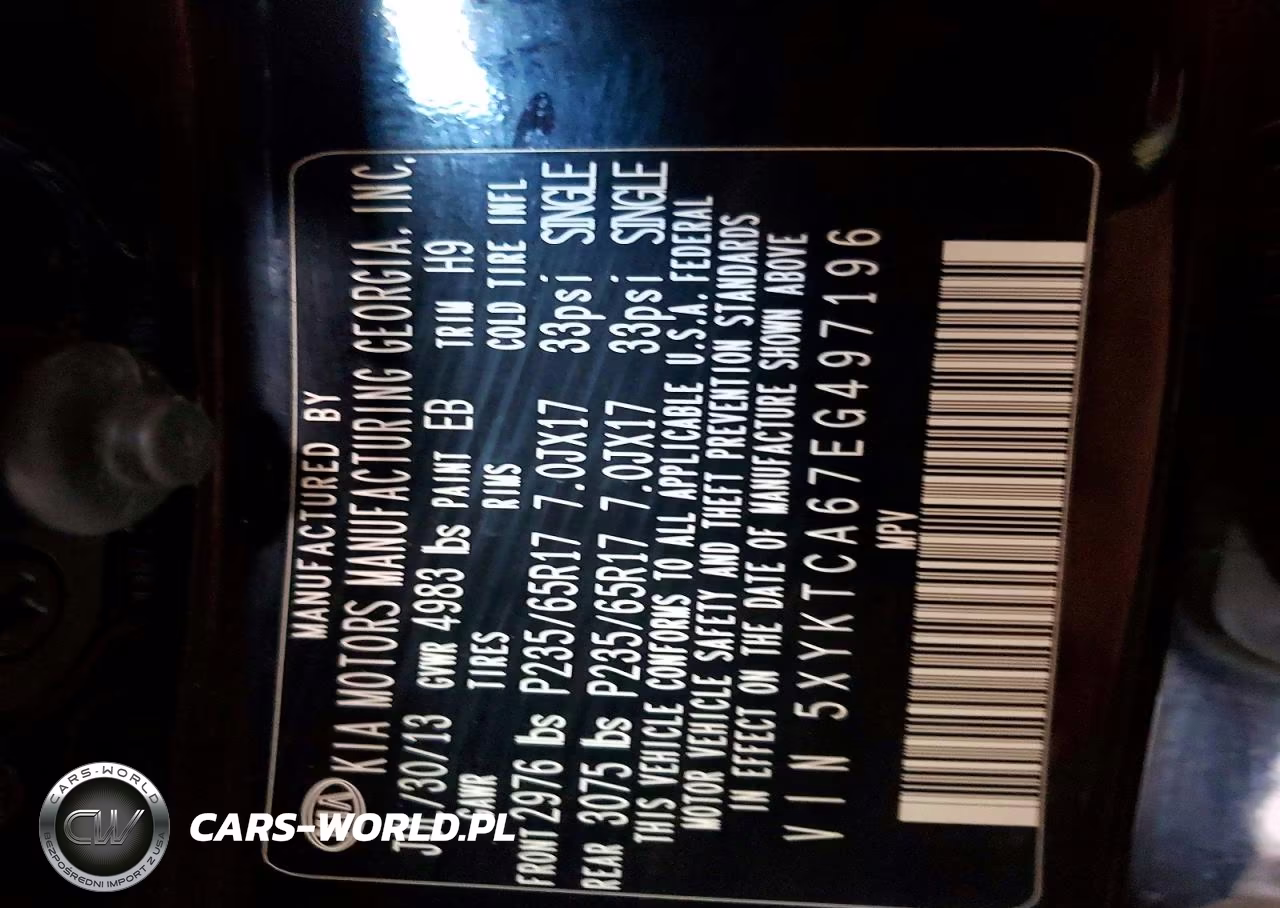 2014 Kia Sorento Lx VIN:5XYKTCA67EG497196 - 13