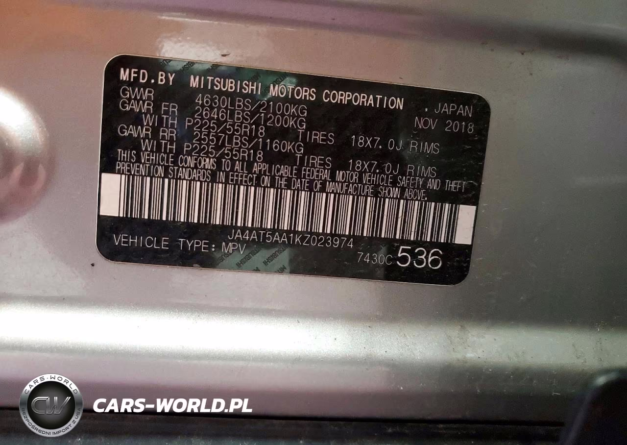 2019 Mitsubishi Eclipse Cross Se VIN:JA4AT5AA1KZ023974 - 13