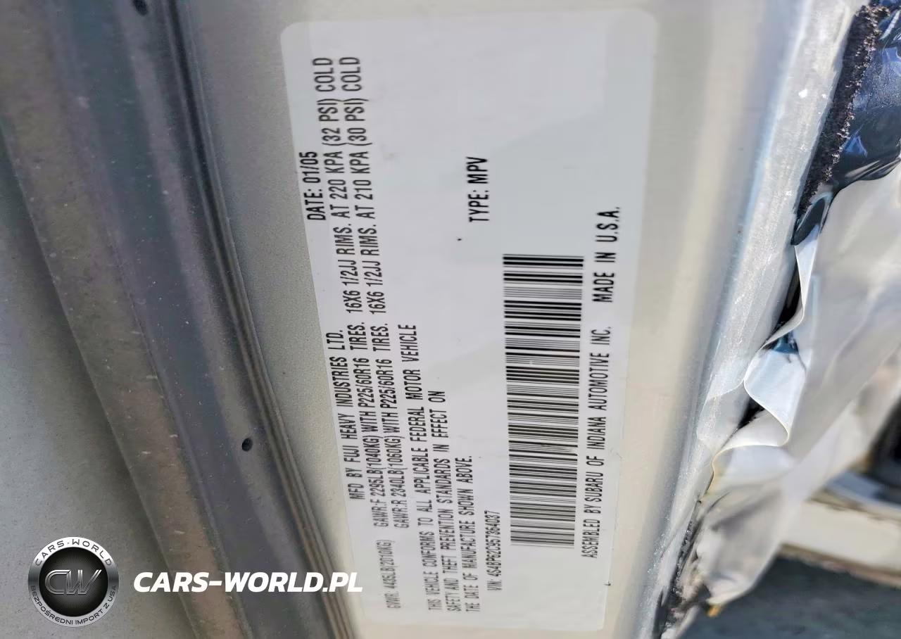 2005 Subaru Legacy Outback 2.5I Limited VIN:4S4BP62C957364037 - 13