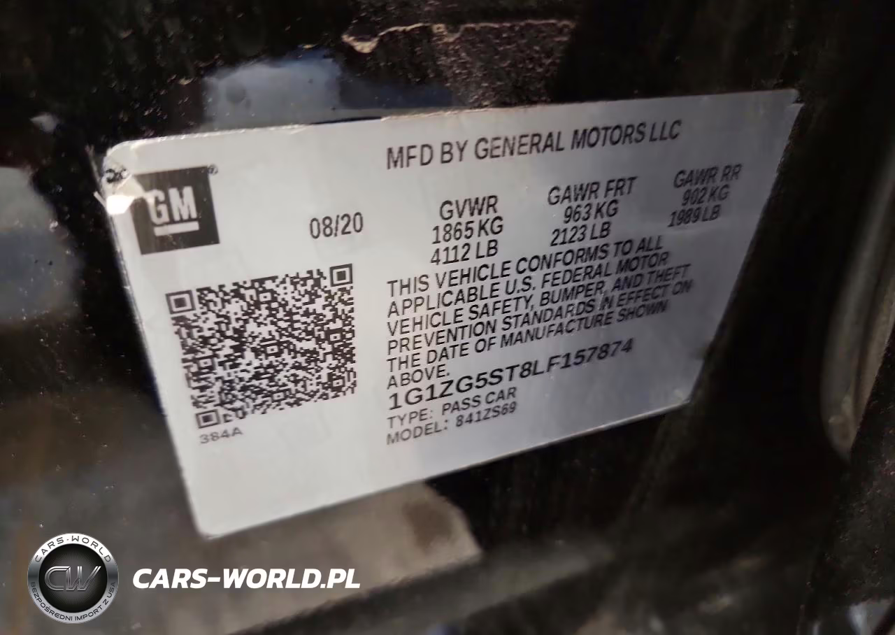 2020 Chevrolet Malibu Rs VIN:1G1ZG5ST8LF157874 - 12