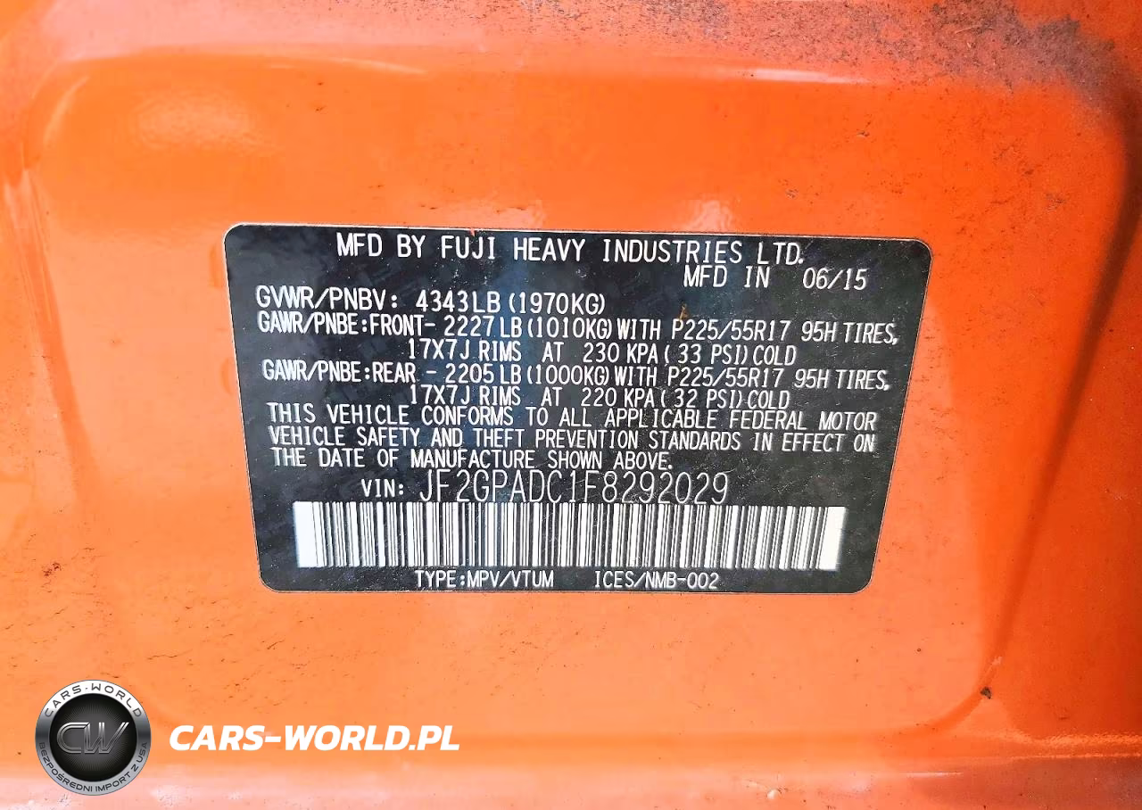 2015 Subaru Xv Crosstrek 2.0 Premium VIN:JF2GPADC1F8292029 - 13