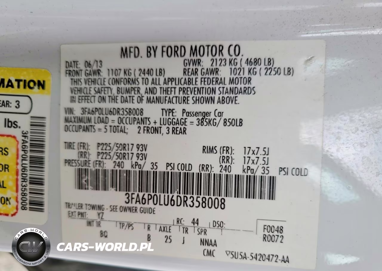 2013 Ford Fusion Se Hybrid VIN:3FA6P0LU6DR358008 - 13