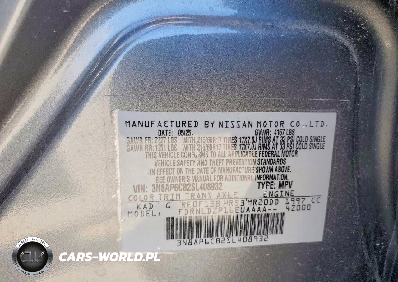 2025 Nissan Kicks Sv VIN:3N8AP6CB2SL408932 - 14