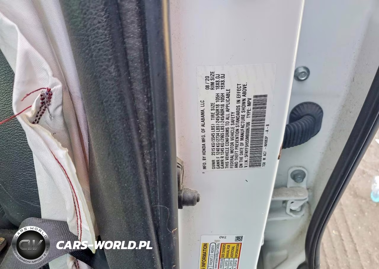 2021 Honda Pilot Exl VIN:5FNYF5H55MB006706 - 12