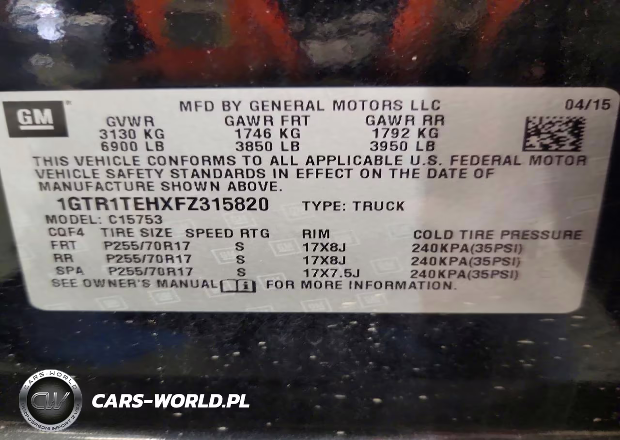2015 GMC Sierra C1500 VIN:1GTR1TEHXFZ315820 - 13