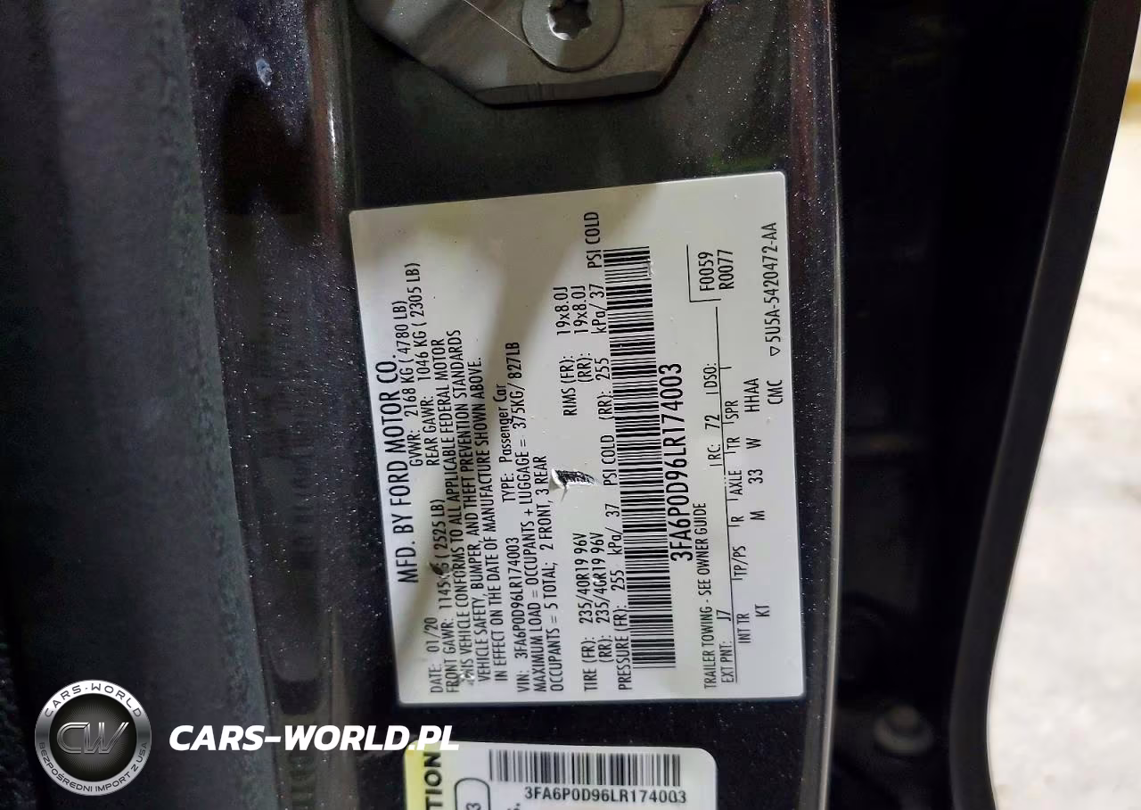2020 Ford Fusion Titanium VIN:3FA6P0D96LR174003 - 12